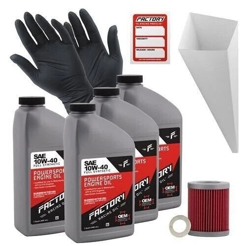 Factory Racing Parts 10w40 4qt Oil Change Kit For Suzuki Lt 4wd,