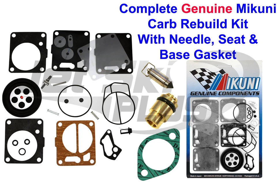 Seadoo Genuine Mikuni Carb Rebuild Kit Needle Seat & Base Gasket Gts
