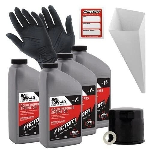 Factory Racing Parts 10w40 4qt Oil Change Kit For Suzuki Gsx650f