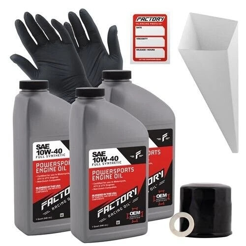 Factory Racing Parts 10W-40 3qt Oil Change Kit For Honda Nt650 Vt600c