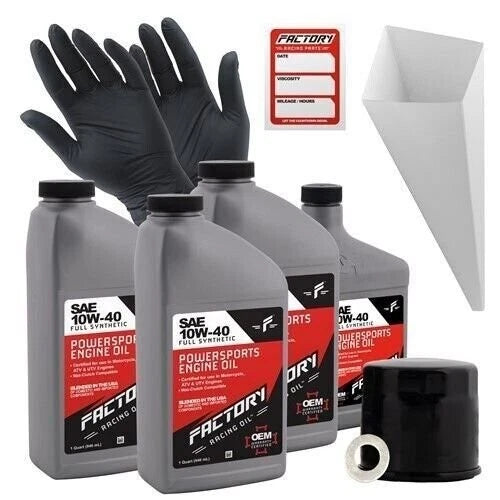 Factory Racing Parts 10w40 3.5qt Oil Change Kit For Suzuki An650,