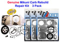 3 Pack Genuine Mikuni Carb Carburetor Rebuild Kit Polaris Sl Slt Slx