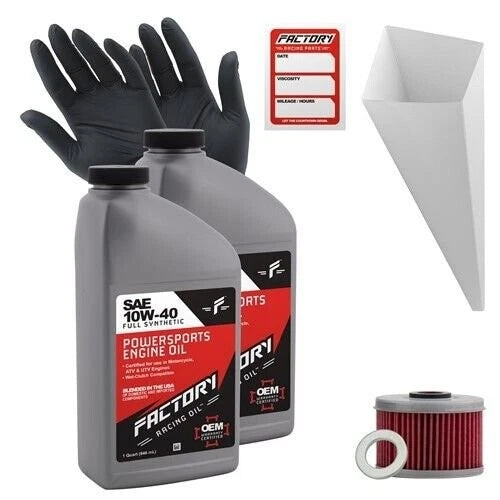 Factory Racing Parts 10W-40 2qt Oil Change Kit For Honda Cbr300r