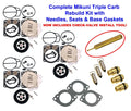 Yamaha Triple Mikuni Carb Rebuild Kit Needle Seat Gasket Xl Xlt Ltd
