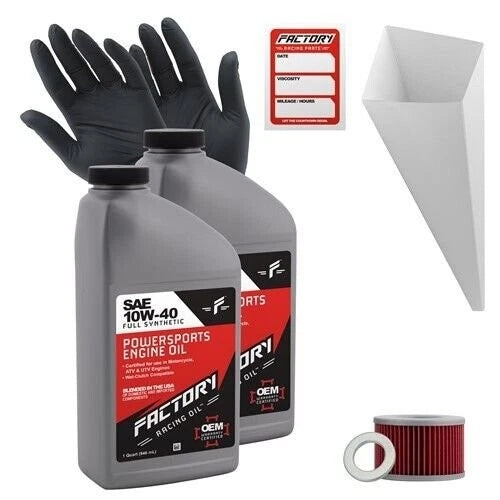 Factory Racing Parts 10W-40 2 Quart Oil Change Kit For Honda Cb250rs