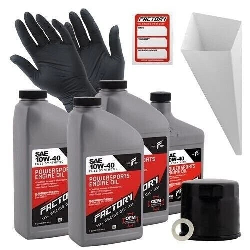 Factory Racing Parts 10w40 3.5qt Oil Change Kit For Suzuki Dl1050
