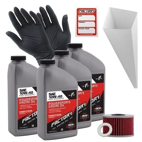 Factory Racing Parts 10w40 4qt Oil Change Kit For Honda Trx520fa