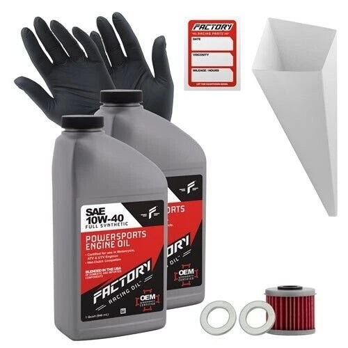 Factory Racing Parts 10W-40 2 Quart Oil Change Kit For Honda Trx450r