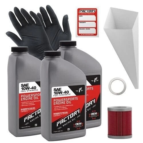 Factory Racing Parts Sae 10W-40 3qt Oil Change Kit For Suzuki Lt230e