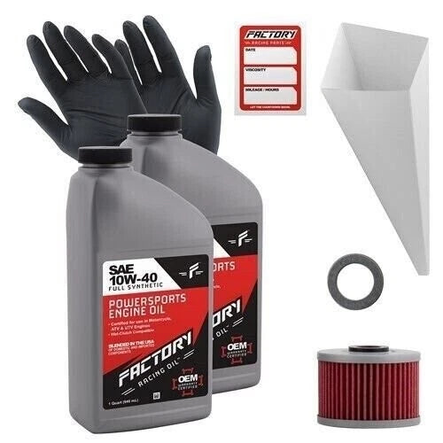 Factory Racing Parts Sae 10W-40 2qt Oil Change Kit Fits Kawasaki