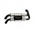 Mbrp At-9519pt Dual Stacked Slip-on Exhaust System For Polaris Rzr &