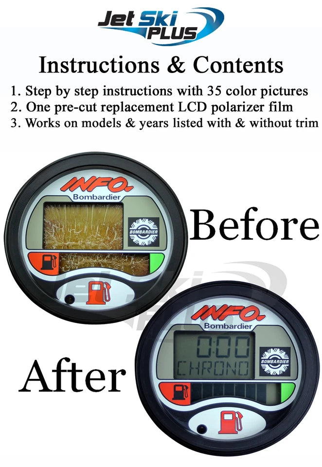 Seadoo Repair Kit For Lcd Info Gauge Center Display Many Gsx Rx Xp