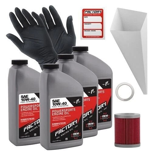 Factory Racing Parts Sae 10W-40 4qt Oil Change Kit Fits Suzuki Lt-4wd