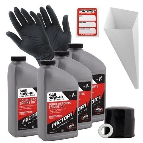 Factory Racing Parts 10W-40 4qt Oil Change Kit For Honda Cbr600