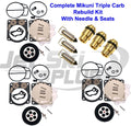 Yamaha Triple Mikuni Carburetor Rebuild Kit & Needle/seat Gp Xl Xlt