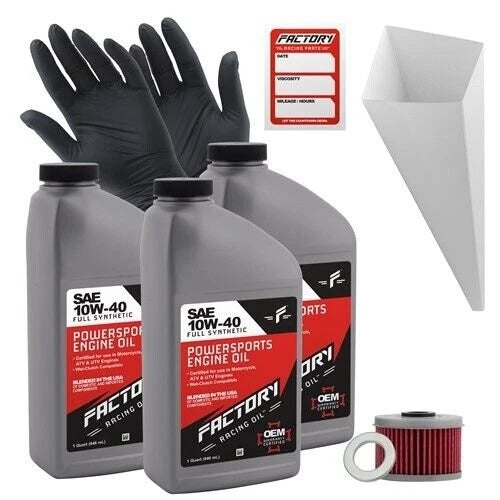 Factory Racing Parts 10W-40 3qt Oil Change Kit For Honda Trx300