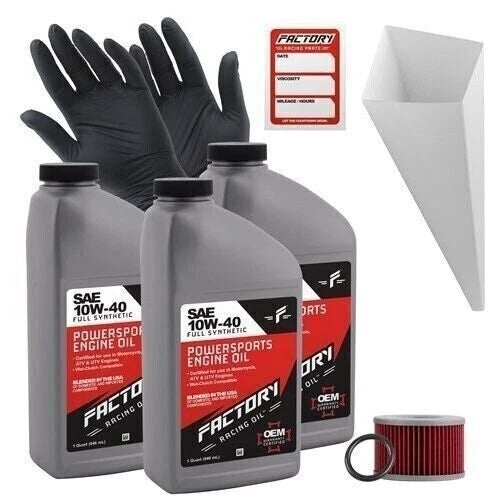 Factory Racing Parts 10W-40 3qt Oil Change Kit For Honda Cm450a
