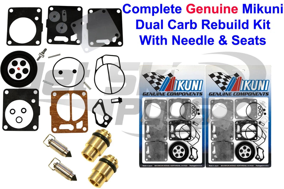 Yamaha Genuine Mikuni Dual Carburetor Rebuild Kit & Needle/seat Super