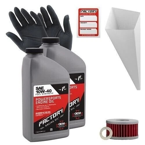 Factory Racing Parts 10w40 2qt Oil Change Kit For Suzuki Dr250s,