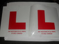 Stick On & 1x Rigid L Plate For Motorcycles Scooters Learner Plate