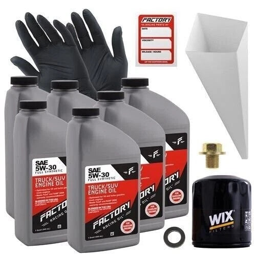 Factory Racing Parts 5w30 6qt Oil Change Kit For Ford Bronco Escape