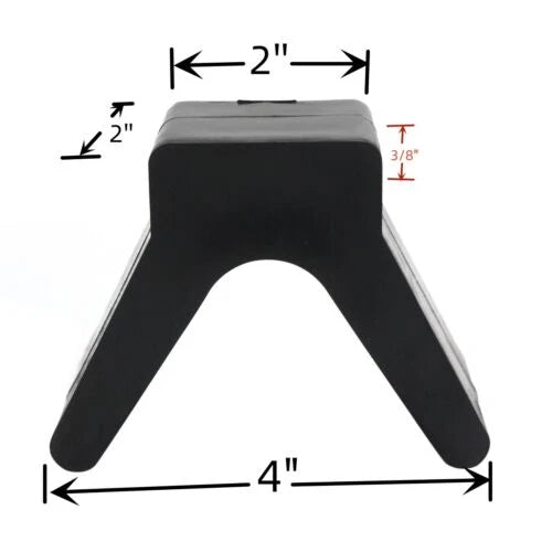 'v' Bow Stop Roller Boat Trailer Rubber Bow Stop V-block