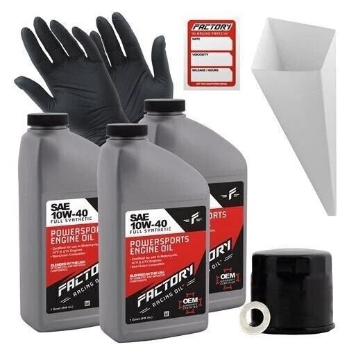 Factory Racing Parts 10w40 3qt Oil Change Kit For Suzuki Dl650