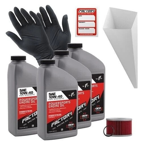 Factory Racing Parts 10w40 4qt Oil Change Kit For Honda Sxs700