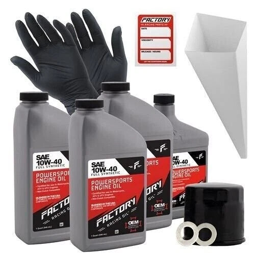 Factory Racing Parts 10w40 3.5qt Oil Change Kit For Suzuki Vz1500 M90