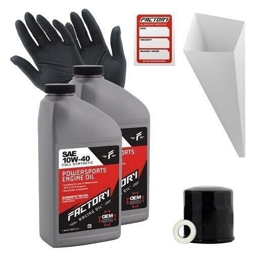 Factory Racing Parts 10w40 2qt Oil Change Kit For Kawasaki Kaf400
