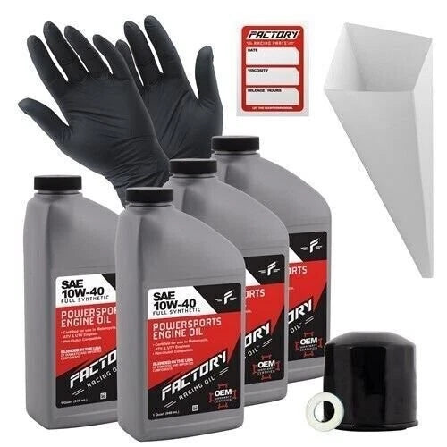 Factory Racing Parts 10w40 4qt Oil Change Kit For Kawasaki En450 454