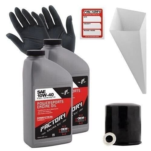 Factory Racing Parts 10w40 2qt Oil Change Kit For Kawasaki Ex650
