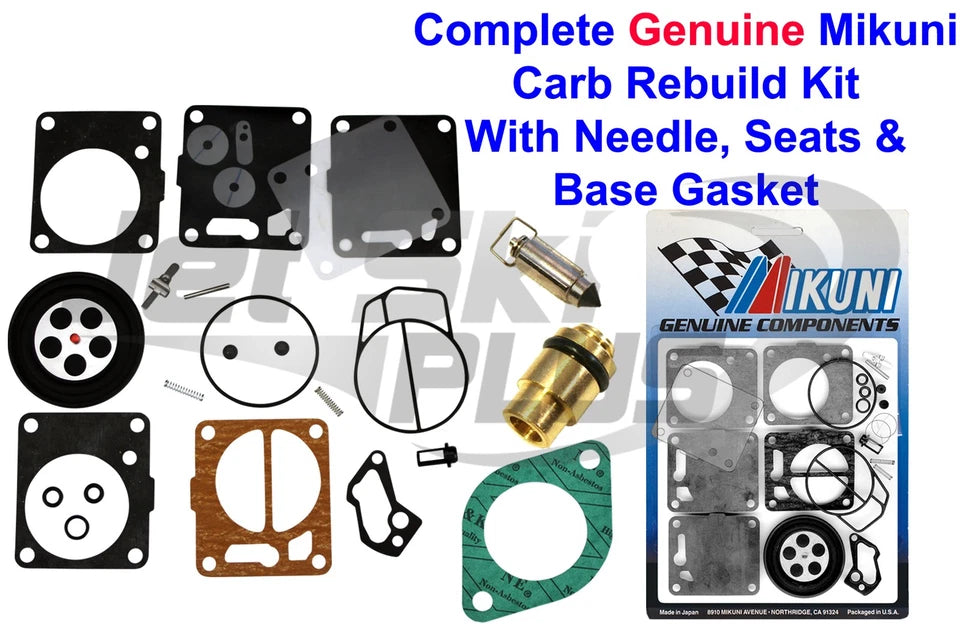 Seadoo Genuine Mikuni Carb Rebuild Kit Needle Seat Base Gasket Gs Gti