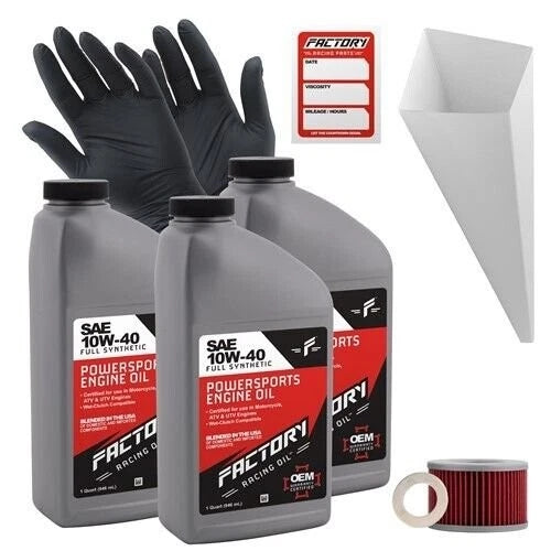 Factory Racing Parts 10w40 3qt Oil Change Kit For Honda Cb400a/n/t