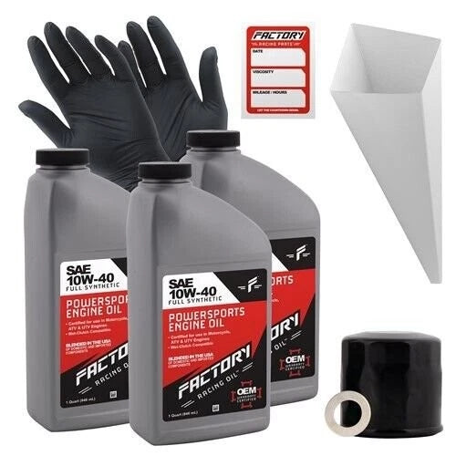 Factory Racing Parts 10w40 3qt Oil Change Kit For Honda Xl700v