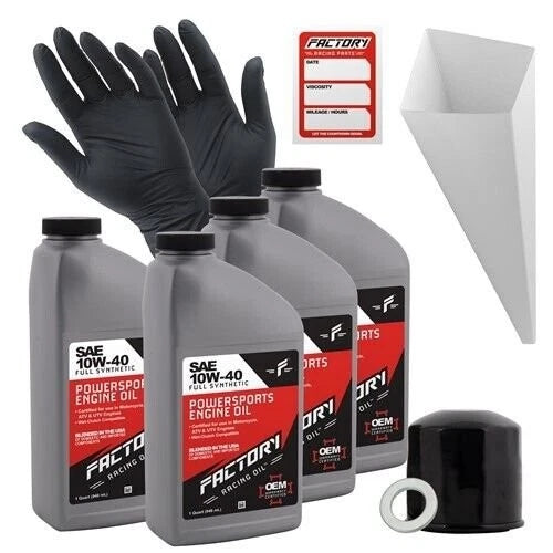 Factory Racing Parts 10W-40 4qt Oil Change Kit For Honda Vf700c/f/s