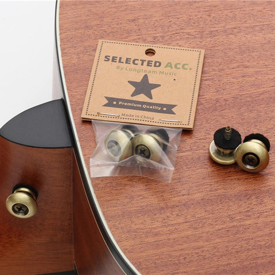 New Guitar Strap Locks Buttons Locks Pins Mushrooms Heads Secure Screw
