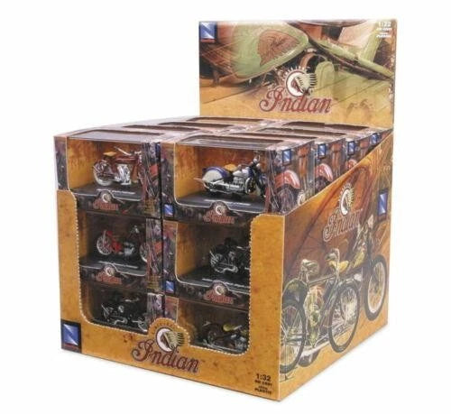 Newray Die Cast Model Indian Assortment, 12 Bike Styles, , Scale 1:32
