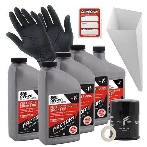 Factory Racing Parts 0W-20 4.5qt Oil Change Kit Fits Honda Civic Cr-v