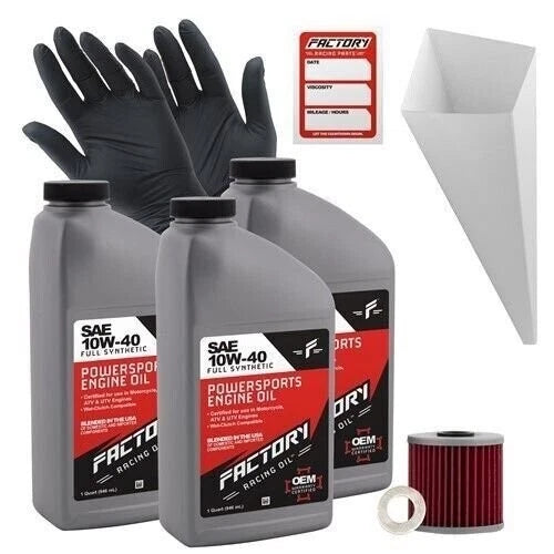 Factory Racing Parts 10w40 3qt Oil Change Kit For Kawasaki Kl250