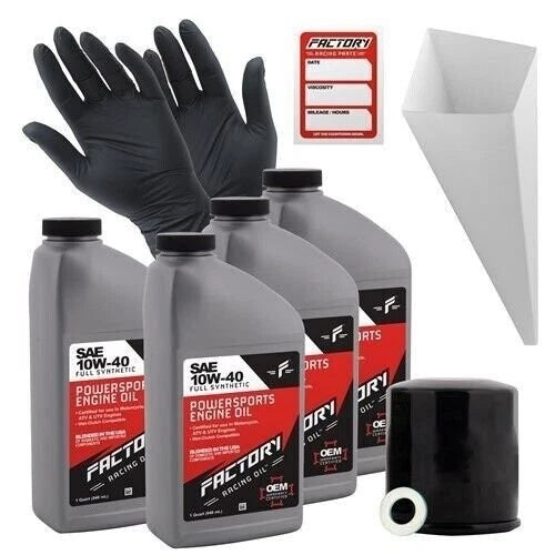 Factory Racing Parts 10w40 4qt Oil Change Kit For Kawasaki Zx1000