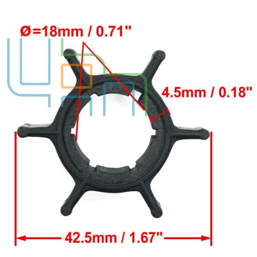Mariner Yamaha 6hp 6a 8hp 8a 9hp P165 2 Stroke Water Pump Impeller