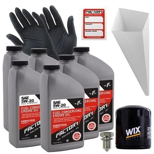 Factory Racing Parts 5w20 6qt Oil Change Kit For Jeep Wrangler 3.8l