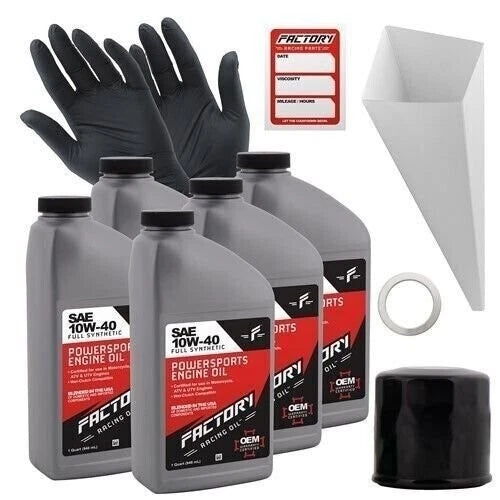 Factory Racing Parts Sae 10W-40 5qt Oil Change Kit Fits Yamaha Yzf-