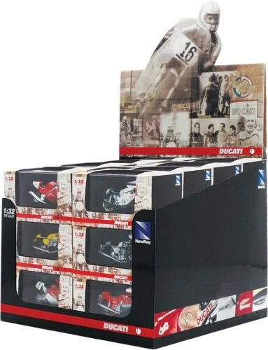 Newray Die Cast Model Ducati Assortment, 12 Styles, Scale 1:32