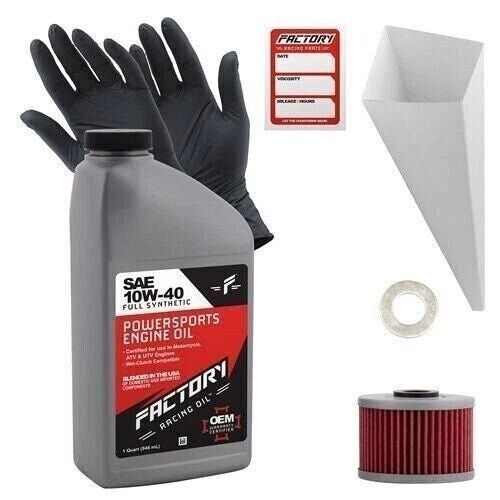 Factory Racing Parts Sae 10W-40 1qt Oil Change Kit | Hook & Hull Co