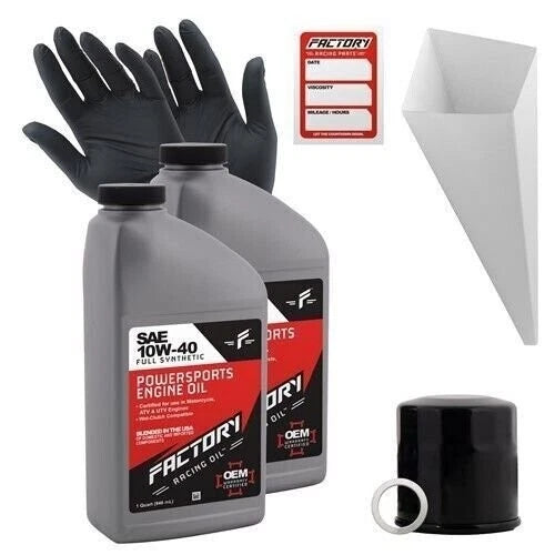 Factory Racing Parts 10w40 2qt Oil Change Kit For Kawasaki Kaf620