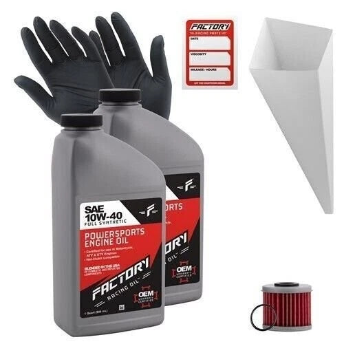 Factory Racing Parts 10W-40 2 Quart Oil Change Kit For Honda Crf450l