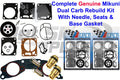 Yamaha Dual Genuine Mikuni Carb Rebuild Kit & Needle/seat & Base