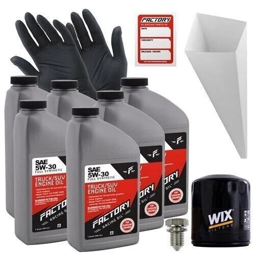 Factory Racing Parts 5w30 6qt Oil Change Kit For Jeep Commander,